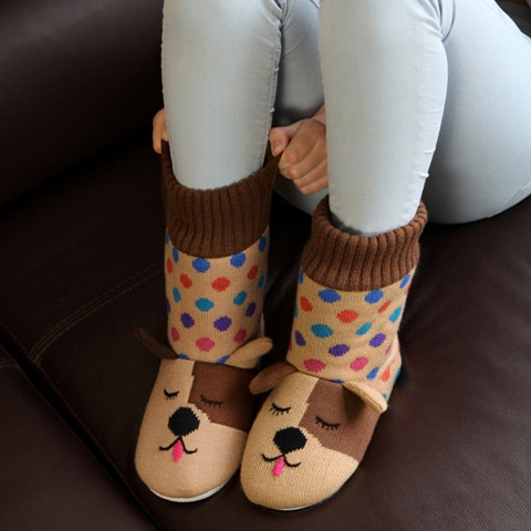 Тапочки-носочки вязаные Fun For Feet Собаки - купить с доставкой в ...