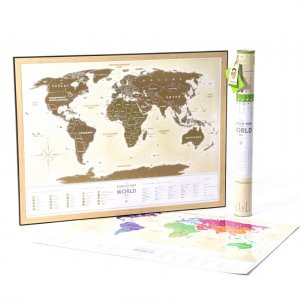 Скретч-карта мира Travel Map Gold
