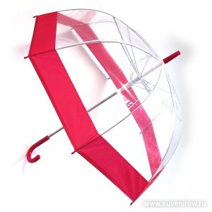Зонт с прозрачным куполом (оранжевый)