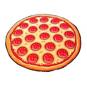 Покрывало пляжное Pizza вид 2