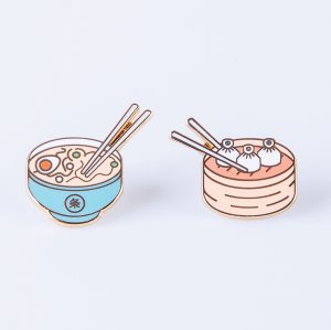 Набор из 2-х металлических булавок Pinaholic Asian Food