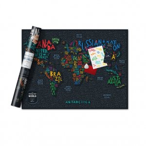 Скретч-карта Travel Map Letters World