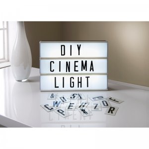 Lightbox со светящими буквами белый