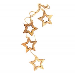 Гирлянда подвесная Wooden Stars, 4 шт.