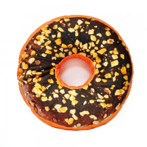 Подушка-пончик в глазури с печеньем 35 см