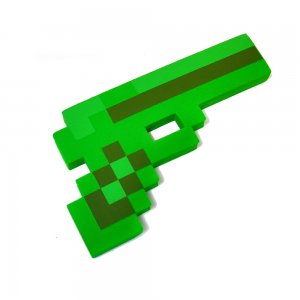 Пиксельный пистолет "Bright Green Creeper"