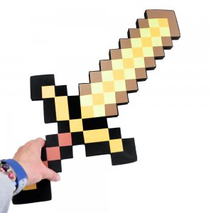 Золотой меч Minecraft (черн-корич-жел)