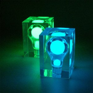 Фосфорная лампа Glow Brick голубая
