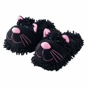 Тапочки Fuzzy Friends Черные кошки