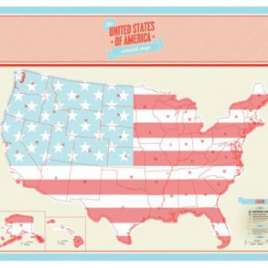 Карта путешественника Scratch Америка
