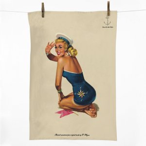 Кухонное ретро-полотенце в тубусе Pin Up